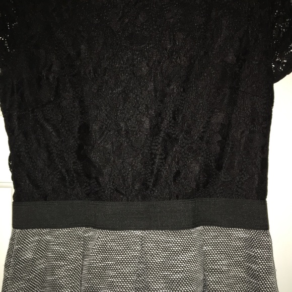 Black and Gray Lace Top Dress - Picture 4 of 4